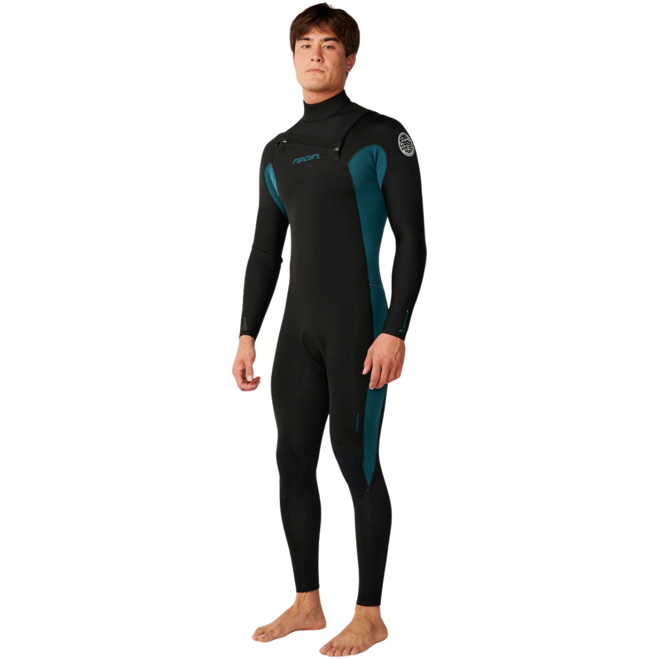 2026 Rip Curl Heren Dawn Patrol 4/3mm Borst Ritssluiting Wetsuit 16QMFS - Green